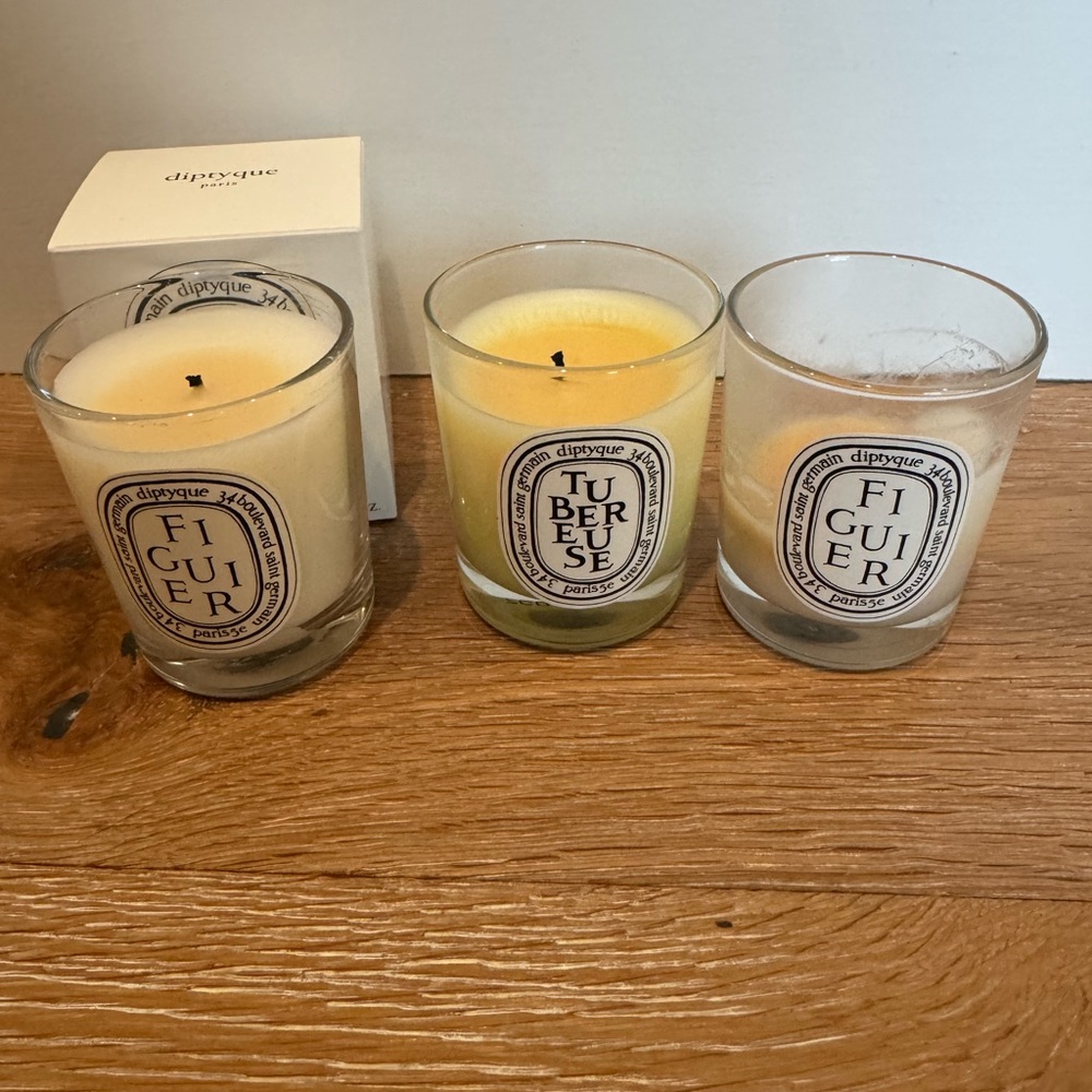 Diptyque Figuier candle x2, Tubereuse candle 70g lot